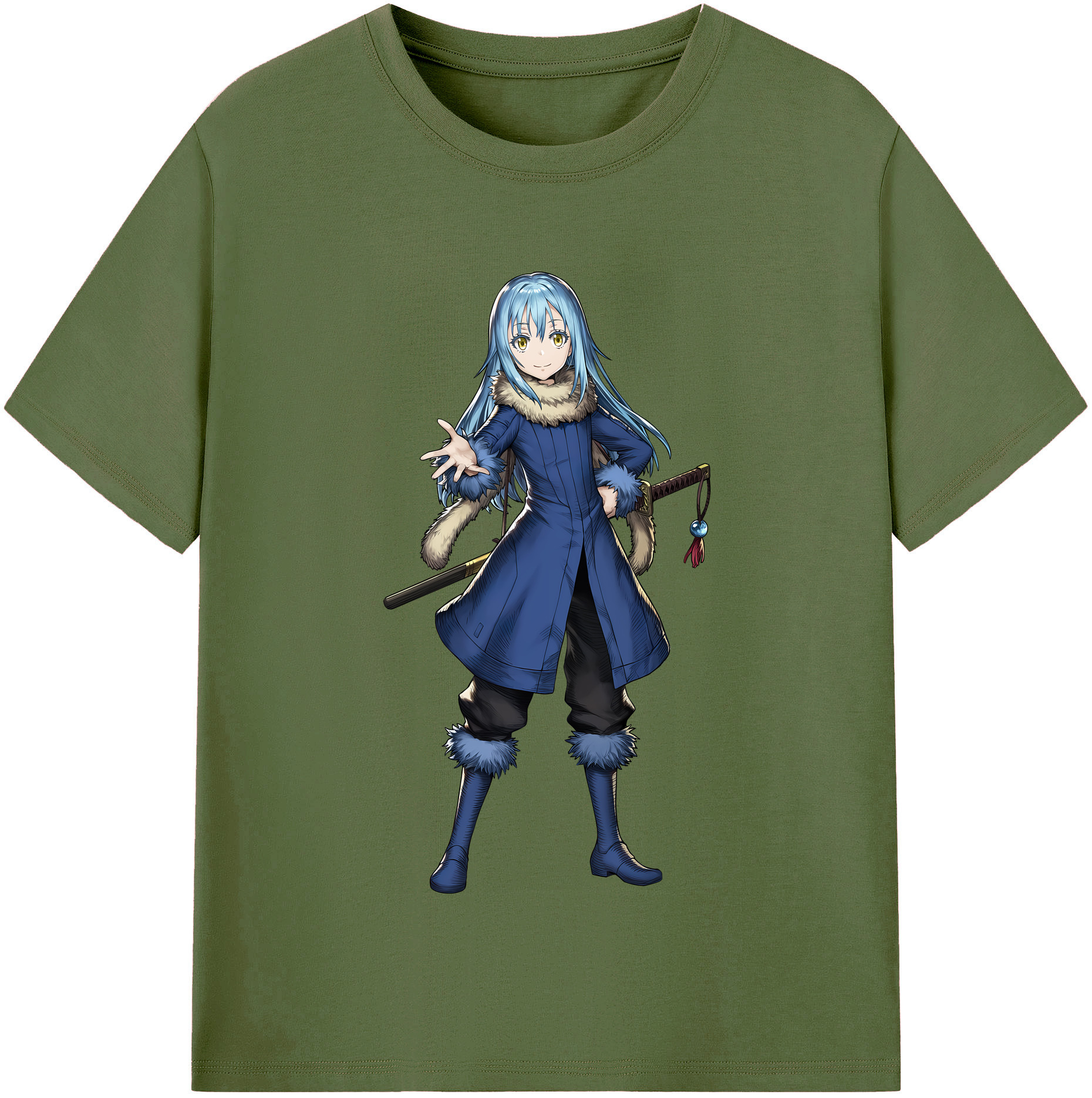 （画像用） 転スラ Regarding Reincarnated to Slime 綿100％半袖Tシャツ（フロントプリント）